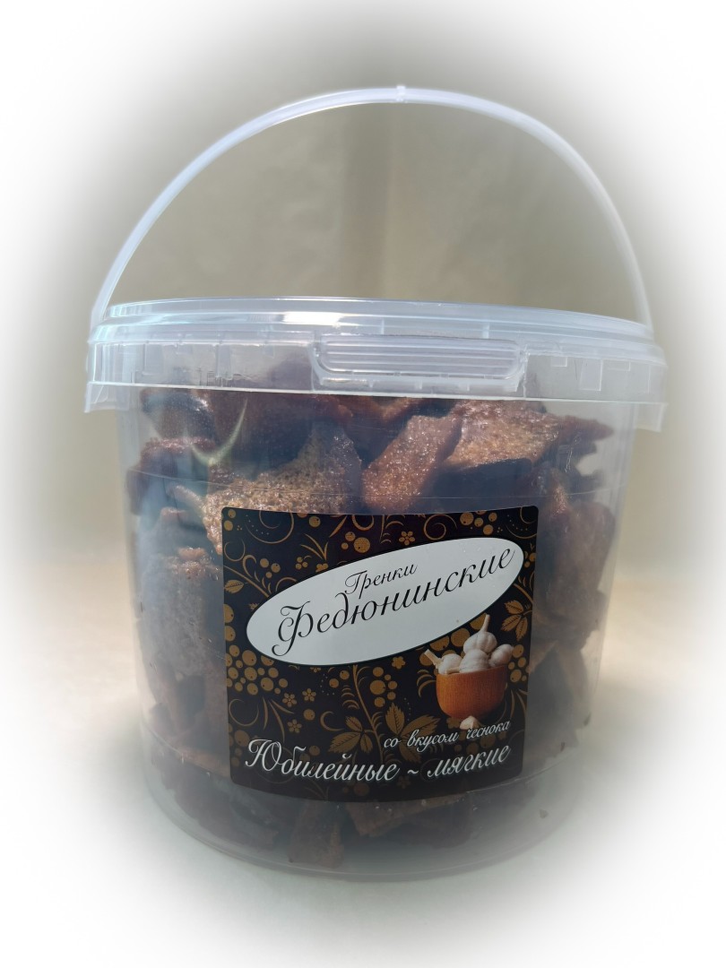Гренки "ФЕДЮНИНСКИЕ" "Чеснок" (ведро 900 гр.) в Миассе