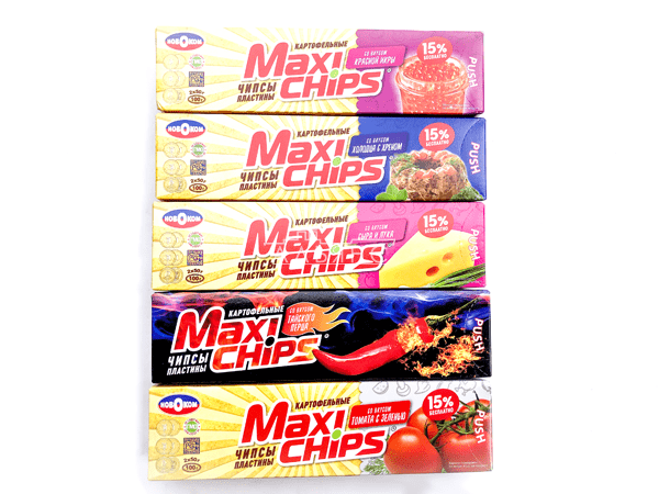 Чипсы "Maxi chips" ассорти 100 гр. в Миассе